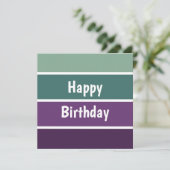 Carte Rayures Vertes Et Violettes (Debout devant)