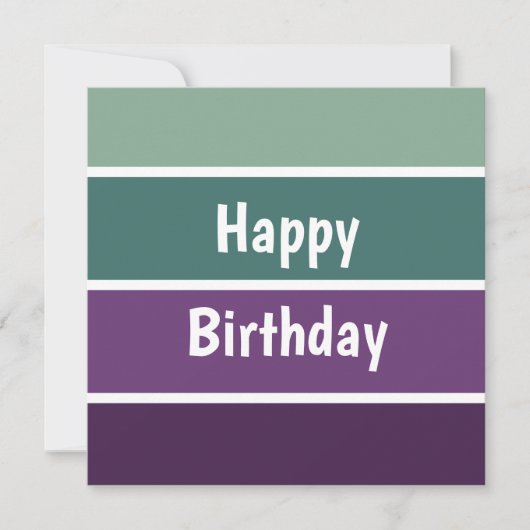 Carte Rayures Vertes Et Violettes (Devant)