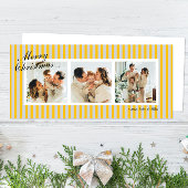 Carte Rayures verticales chic jaune et gris 3 Photo