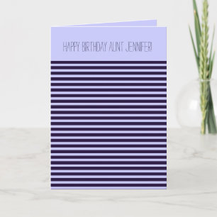 Carte Rayures violettes Lilac