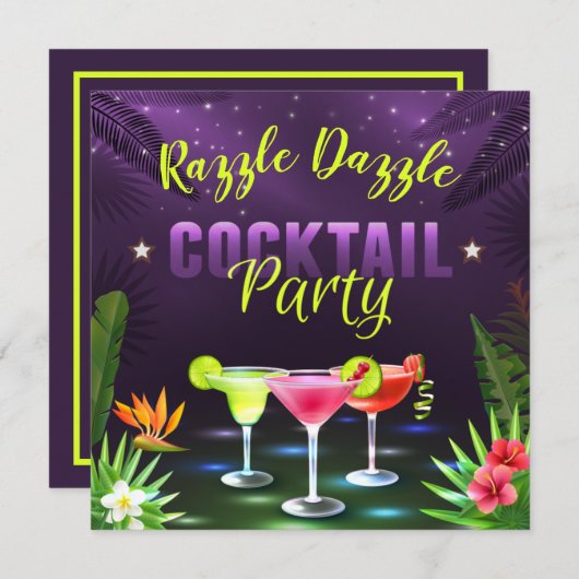 Carte Razzle Dazzle Cocktail Mixer Mojito Party (Devant / Derrière)