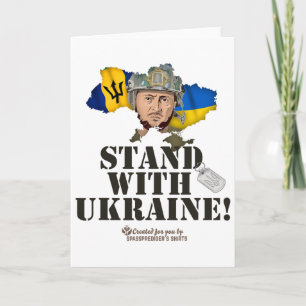 Carte Rdos Soutien à l'Ukraine Drapeau Zelensky Rdos