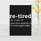 Carte Re-tired & Re-tired Again Uniform Exhausted Pe (Fleur jaune)