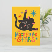 Carte Reach for the Stars Funny Cat Butt Pun (Debout devant)