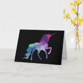 Carte Reach for the Stars Galaxy Unicorn Design (Fleur jaune)