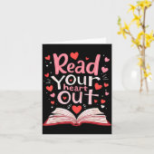 Carte Read Your Heart Out Teacher Valentines Day Reading (Fleur jaune)