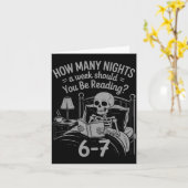 Carte Reading 67 Meme Englieacher Funny 67 Book Lover Hu (Fleur jaune)