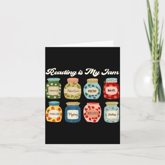 Carte Reading Is My Jam Book Lover Teacher Student Liter (Devant)