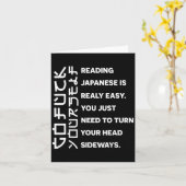 Carte Reading Japanese Is Really Easy Shirt Student Quot (Fleur jaune)