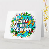 Carte Ready Set Learn - Teacher & Student Back to School (Fleur jaune)