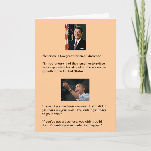 Carte Reagan contre Obama (Devant)