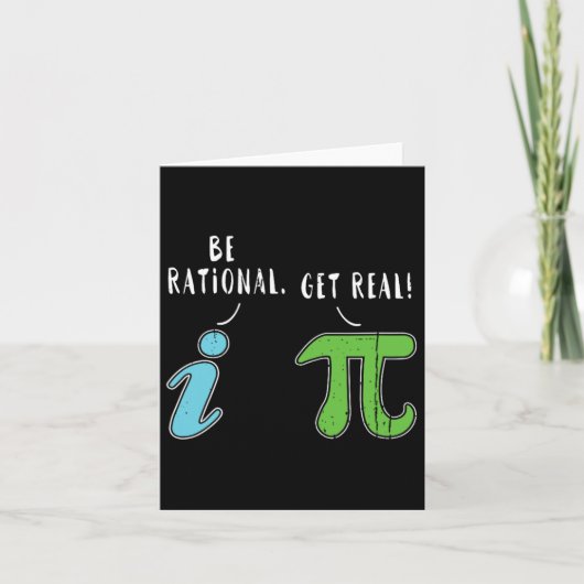 Carte Real Be Rational Funny Math Mème Math Math Nerd Jo (Devant)