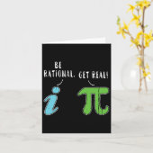 Carte Real Be Rational Funny Math Mème Math Math Nerd Jo (Fleur jaune)