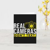 Carte Real Cameras Don't Text Cool Photography  (Fleur jaune)