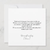 Carte Real estate Happy holidays Christmas greeting  (Dos)