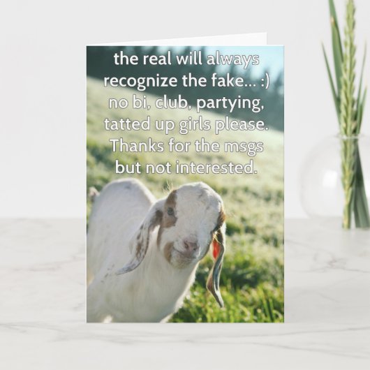 Carte Real Goat greeting card (Devant)