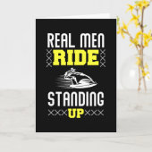 Carte Real Man Ride Standing Up - Jet Ski (Fleur jaune)