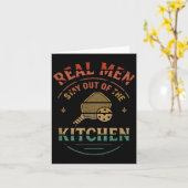 Carte Real Men Stay Out Of The Kitchen Funny Ckleball Vi (Fleur jaune)