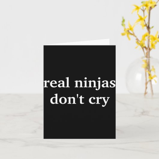 Carte Real Ninjas Dont Cry  (Fleur jaune)