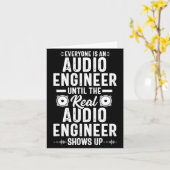 Carte Real O Engineer Sound Engineering Funny Quote (Fleur jaune)