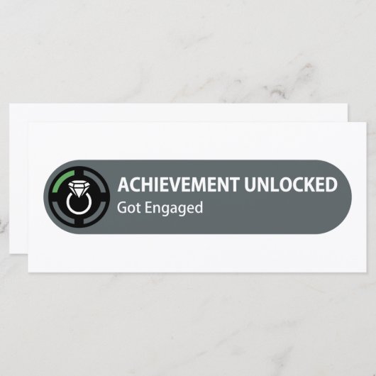 Carte Réalisation déverrouillée - Vous êtes engagé (Devant / Derrière)