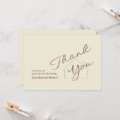 Carte Realtor to Clients | Minimalist Script Thank You  (Devant/Arrière en situation)