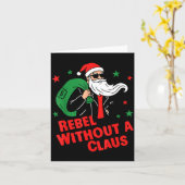 Carte Rebel Without A Claus– Cool Santa Leather Jacket C (Fleur jaune)
