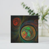 Carte Reborn Green Art Abstrait (Debout devant)
