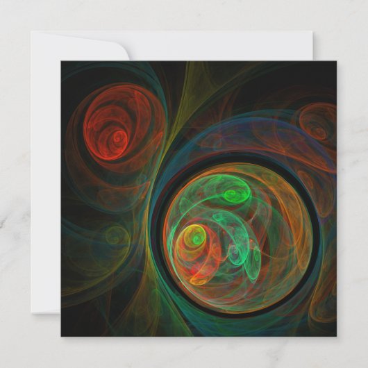 Carte Reborn Green Art Abstrait (Devant)
