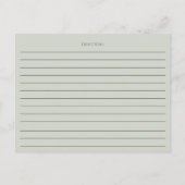 CARTE RECEPE Aquarelle bleu rose Rose sauvage (Dos)