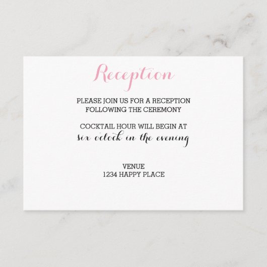 Carte Réception Chic (Devant)