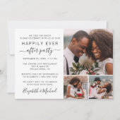 Carte Réception de mariage photo Happily Ever After 3 (Devant)