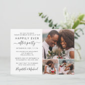 Carte Réception de mariage photo Happily Ever After 3 (Debout devant)