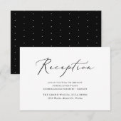 Carte Réception de script élégant moderne PixDezines (Devant / Derrière)