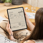 Carte Réception de vente de facture Grey Kraft Petite en