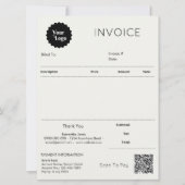 Carte Réception de vente de facture minimale Petite entr (Devant)