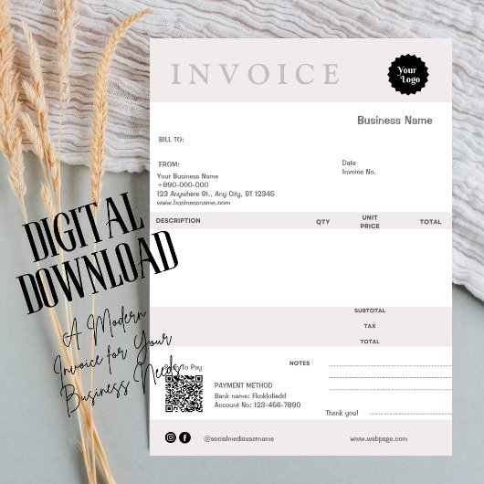 Carte Réception de vente de facture minimale Petite entr