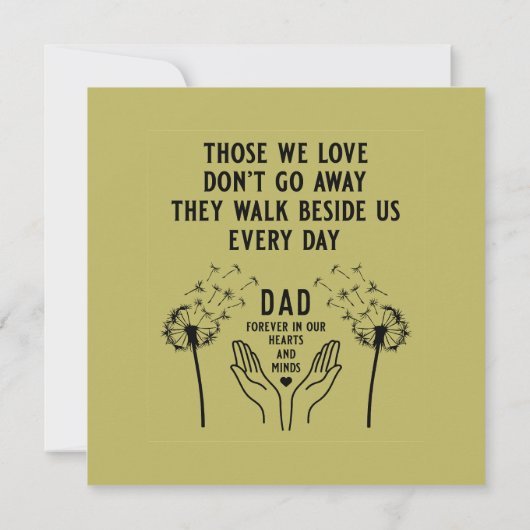 Carte Réception funéraire en mémoire (Dos)