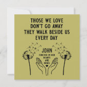 Carte Réception funéraire en mémoire (Devant)