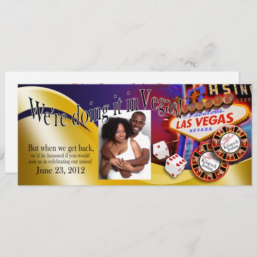 Carte Réception Las Vegas (me contacter 2 personnalisez (Devant / Derrière)