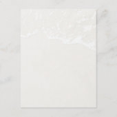 Carte Réception Mariage De Sable De Plage (Dos)