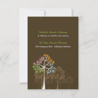 Carte Réception Mariage Forêt Four Seasons Trees