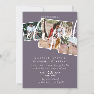 Carte RÉCEPTION Nous nous sommes mariés en secret ANNONC