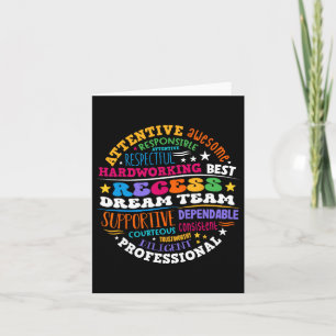 Carte Recess Dream Team Enseignants Étudiants Surveiller
