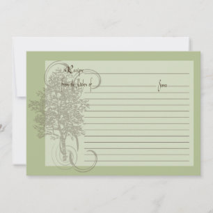 Carte Recette avec mémoire familiale verte