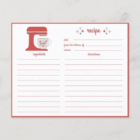 Carte Recette Baking Spirits Bright (Devant)