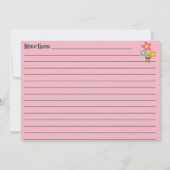 Carte Recette blanche rose (Dos)