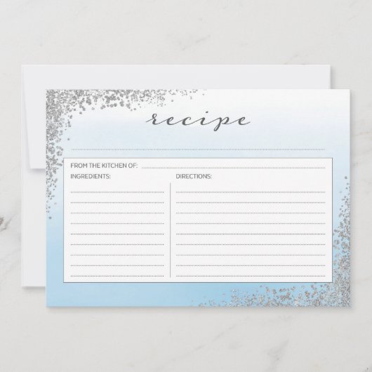 Carte Recette bleue et argent (Devant)