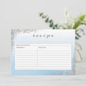 Carte Recette bleue et argent (Debout devant)