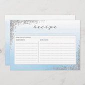 Carte Recette bleue et argent (Devant / Derrière)